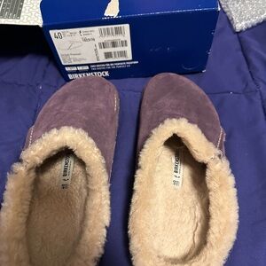 Birkenstock Purple Mules with Cozy Lining